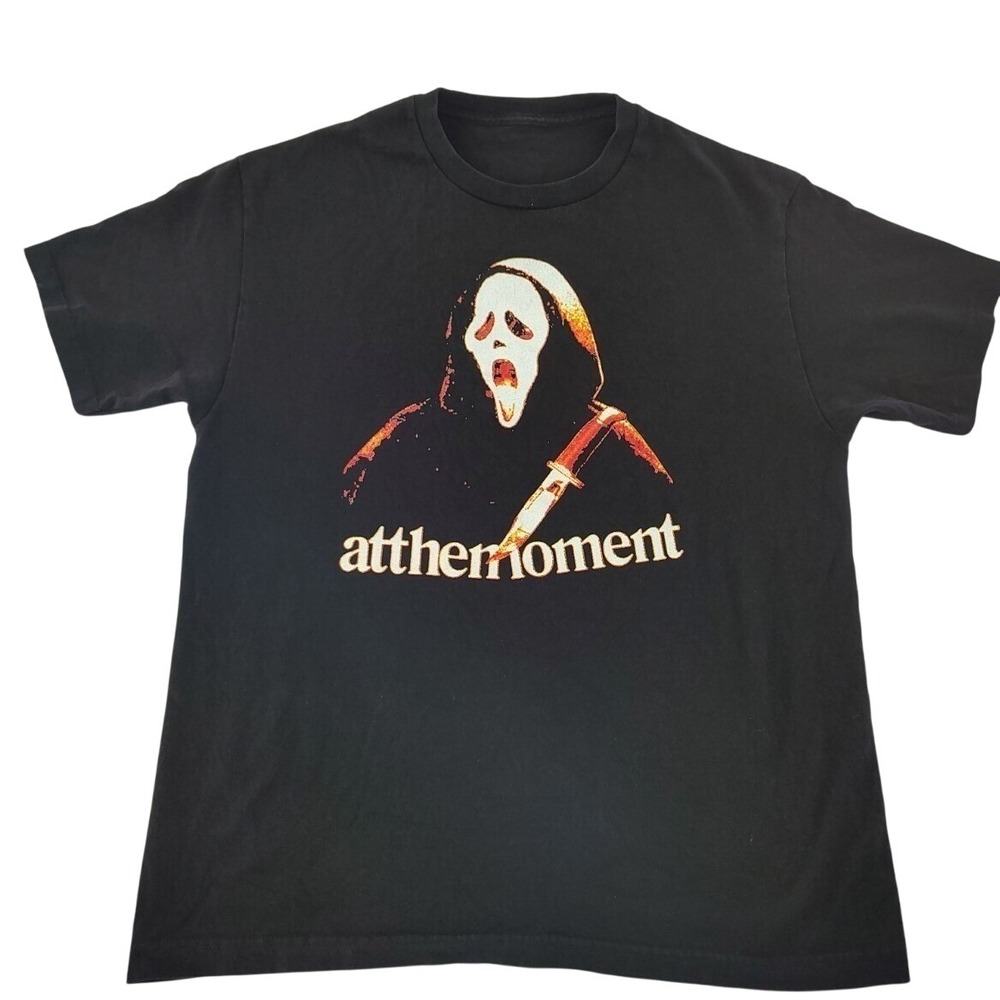 AtTheMoment Scream Ghostface Graphic T-Shirt‎ Mens Black Short Sleeve Streetwear